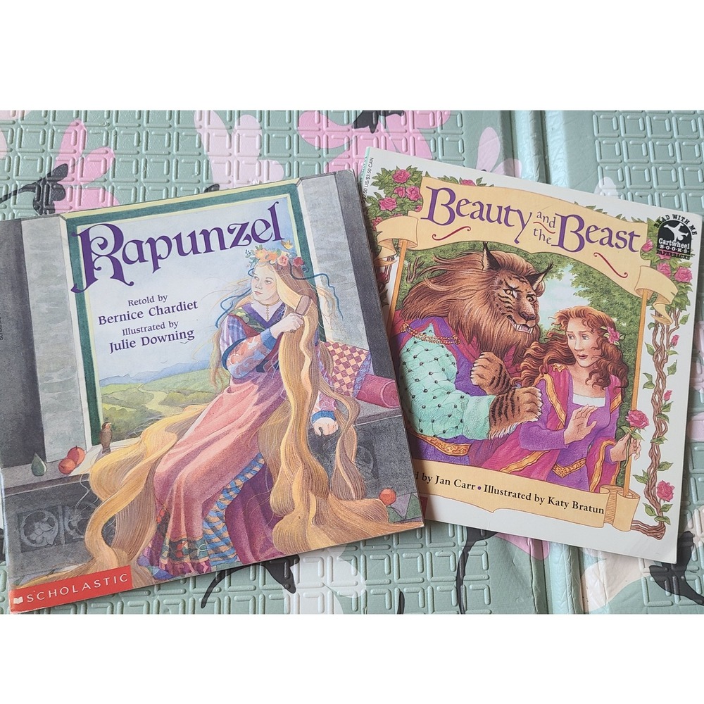 Rapunzel and Beauty and the Beast Scholastic Paperback Book Set Fairy Tales